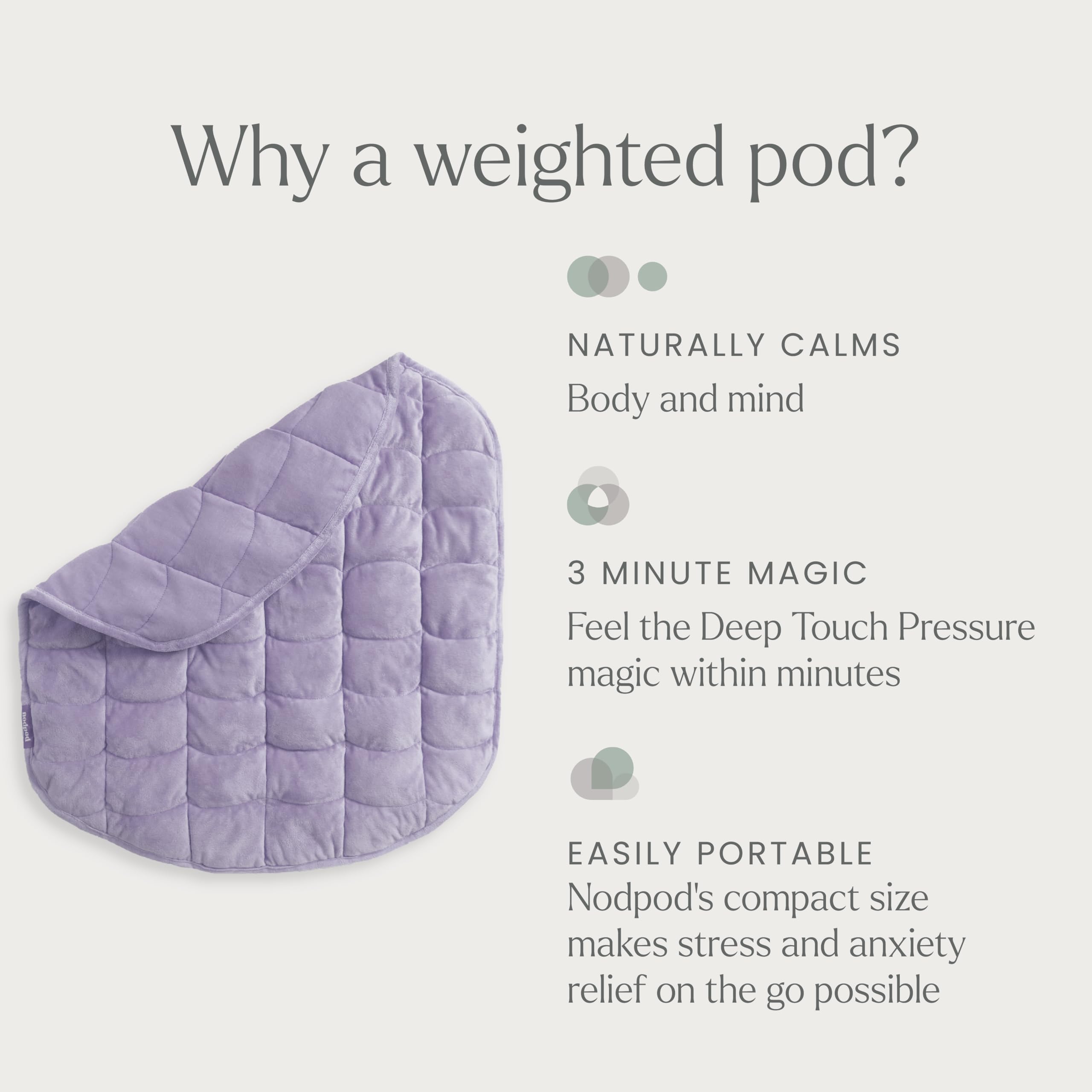 nodpod Body care label demonstrates machine washable convenience for easy maintenance