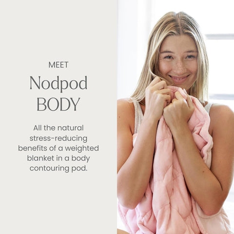 Nodpod Body draped across a lap for calming weight during quiet time
