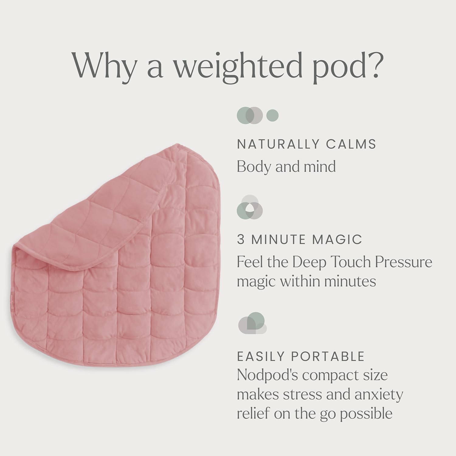 Nodpod Body glass beads evenly distributed to deliver soothing pressure