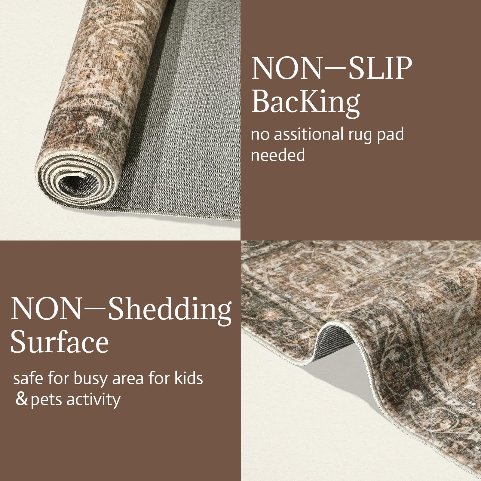 NoiFamo stain-resistant fibers help spills clean up quickly and easily.