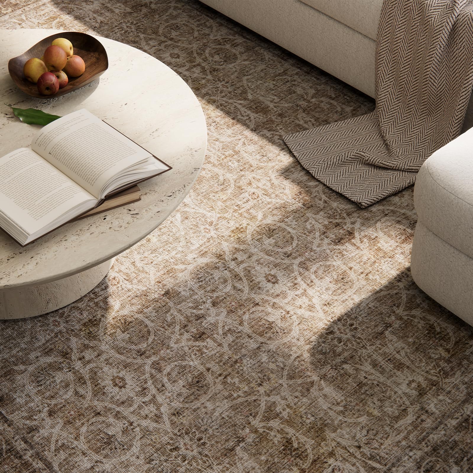 NoiFamo ultra-soft faux-wool rug texture invites barefoot comfort and warmth.