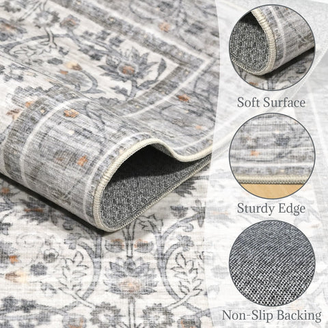NoiFamo ultra-soft low-pile rug cushions feet during daily use.