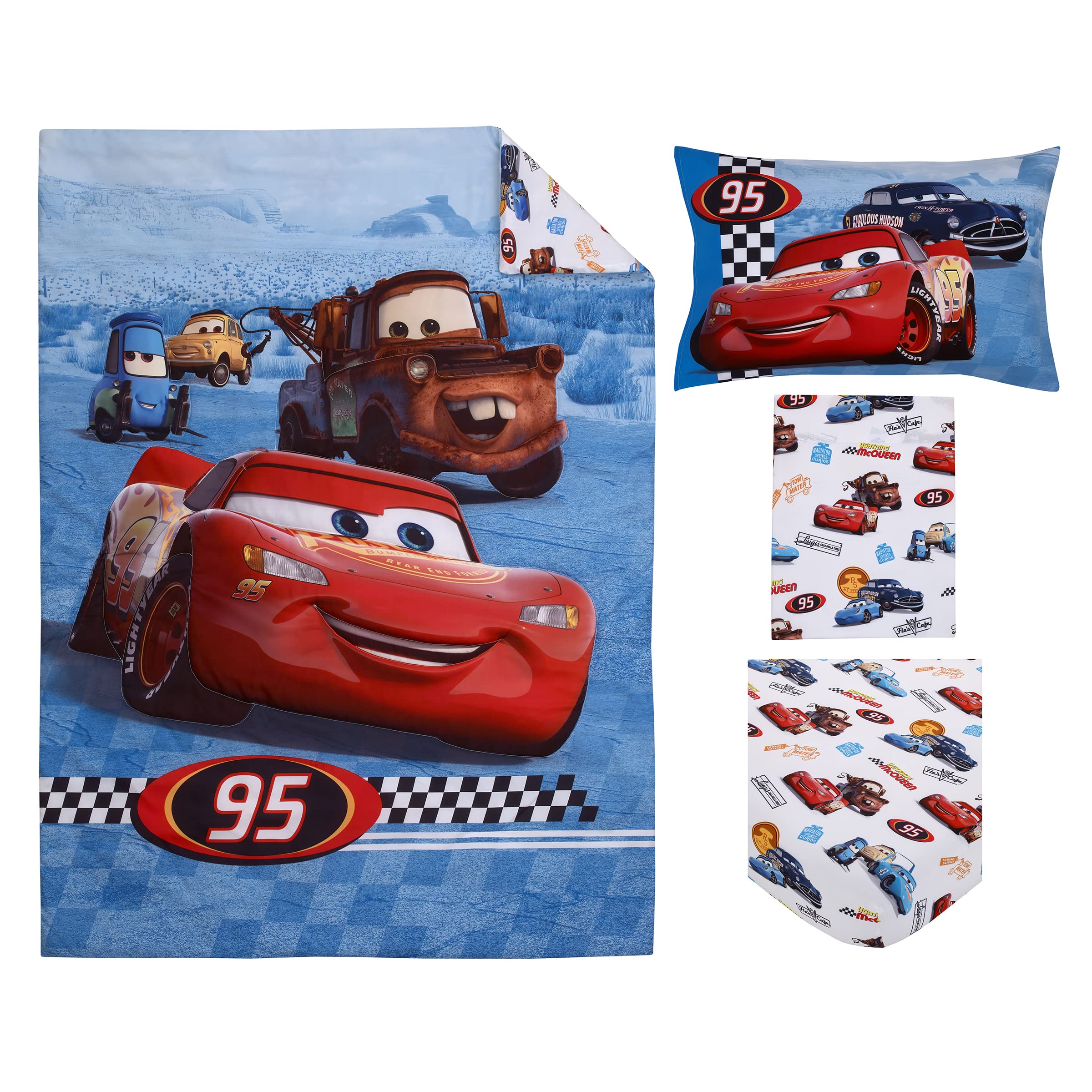 NoJo Disney Cars bedset coordinates easily with a Cars-themed room.
