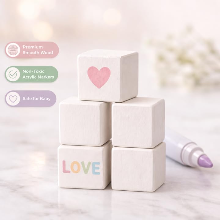 Nolia storage box keepsake holding all decorated blocks after the shower.