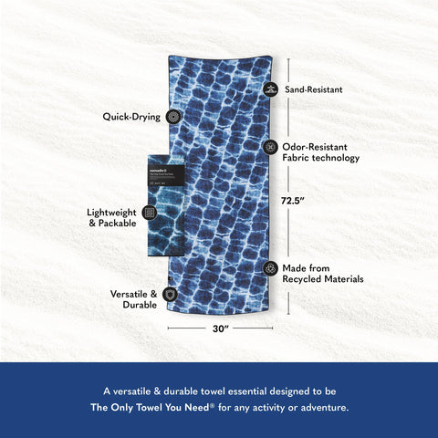 Nomadix Original Towel color-fast print stays vibrant without bleeding.