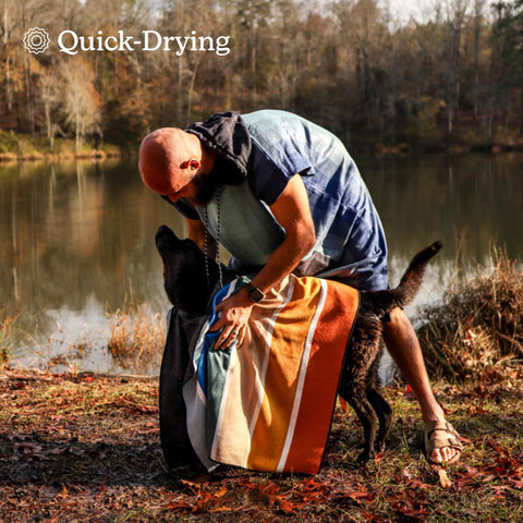 Nomadix Original Towel microterry fibers deliver fast absorbency after a splash.