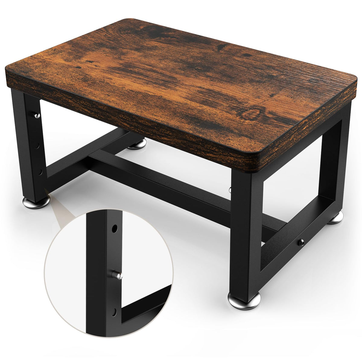 NomNest step stool with wooden top for versatile reach.