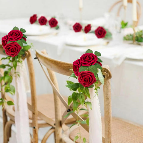 NONMON realistic foam rose detail enhances DIY bouquets