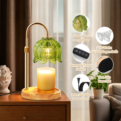 NONVJJ Flower Candle Warmer Lamp bedroom decor for a warm mood.