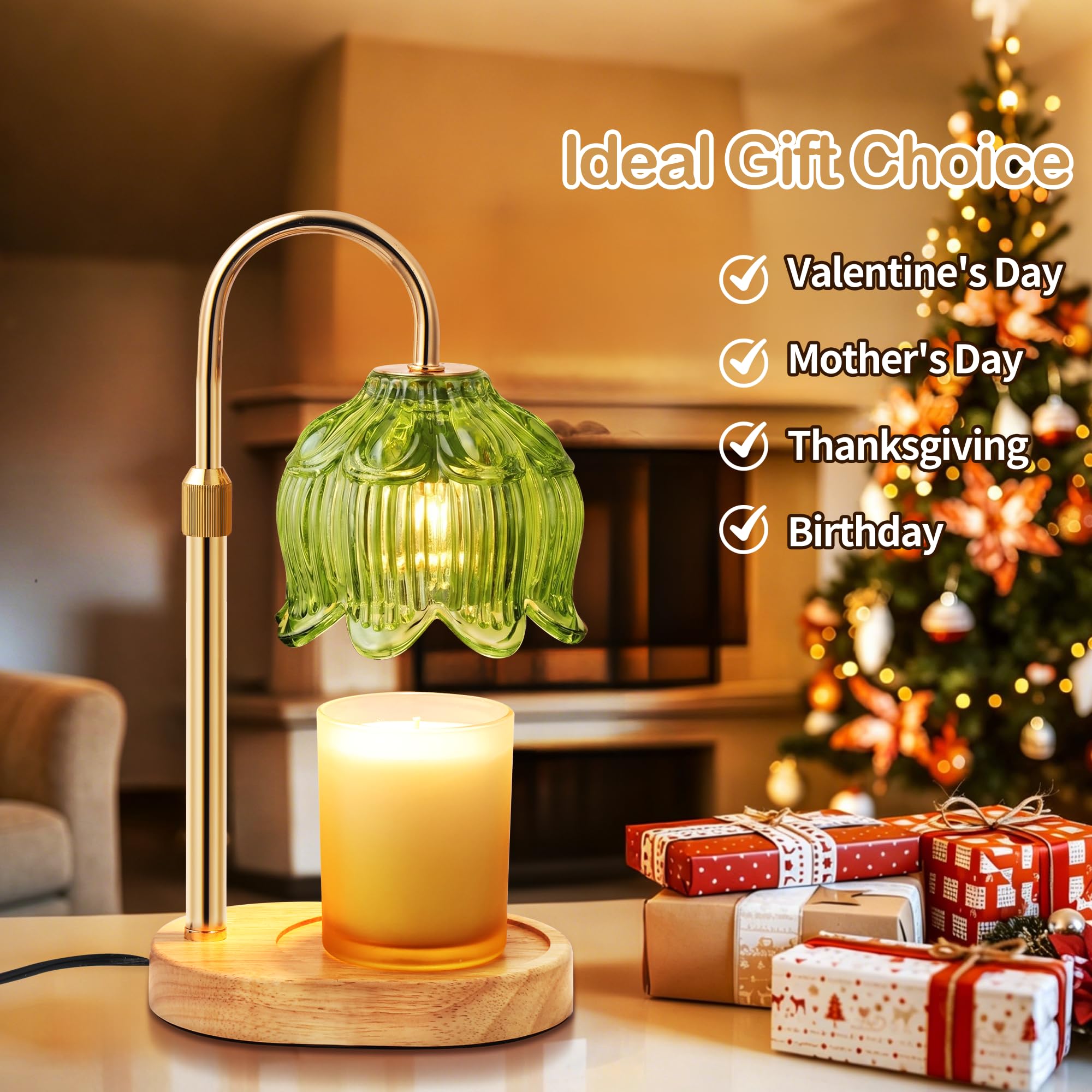 NONVJJ Flower Candle Warmer Lamp gift-ready packaging for candle lovers.