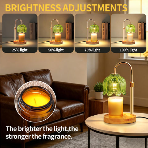 NONVJJ Flower Candle Warmer Lamp timer settings help conserve energy and scents.