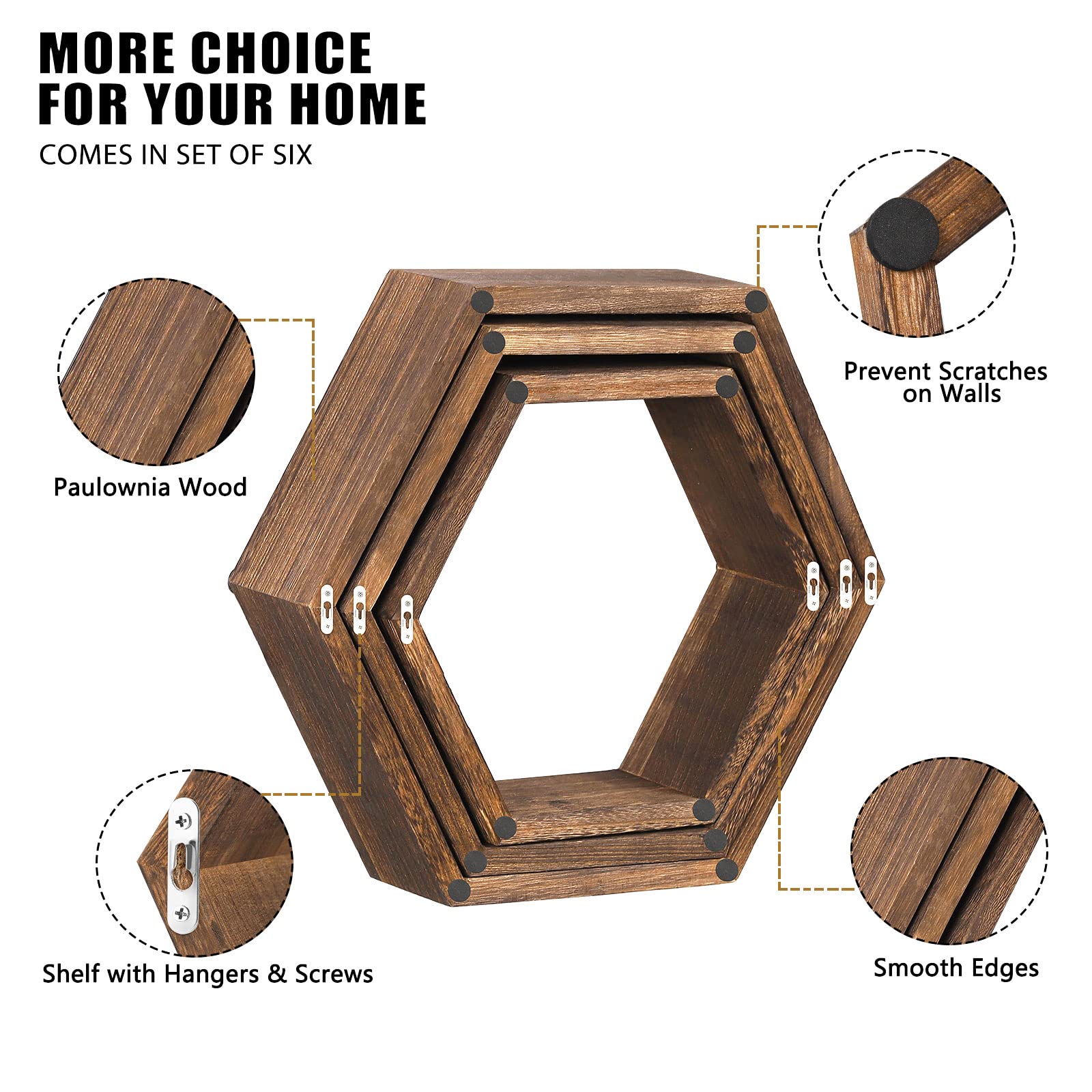 NORCEESAN NOVIMANGO geometric shelves in varied sizes for stylish home decor