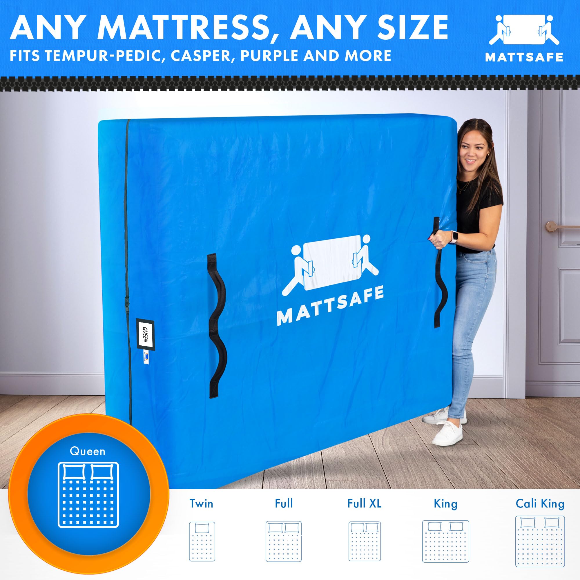 Nordic Elk queen mattress bag in storage ready for protection and cleanup