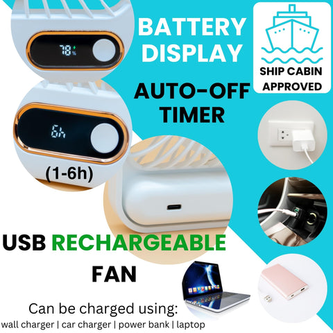 Nordmoose Cruise Fan foldable design for easy packing and travel.