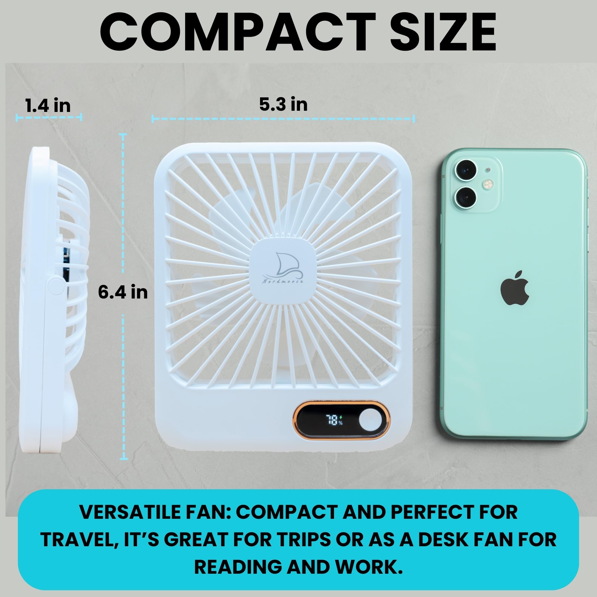 Nordmoose Cruise Fan timer standby feature in action near a bed.
