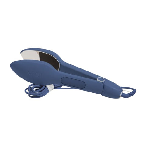 Nori Press Travel Steam Iron front view showing compact design for quick wrinkle touch-ups.