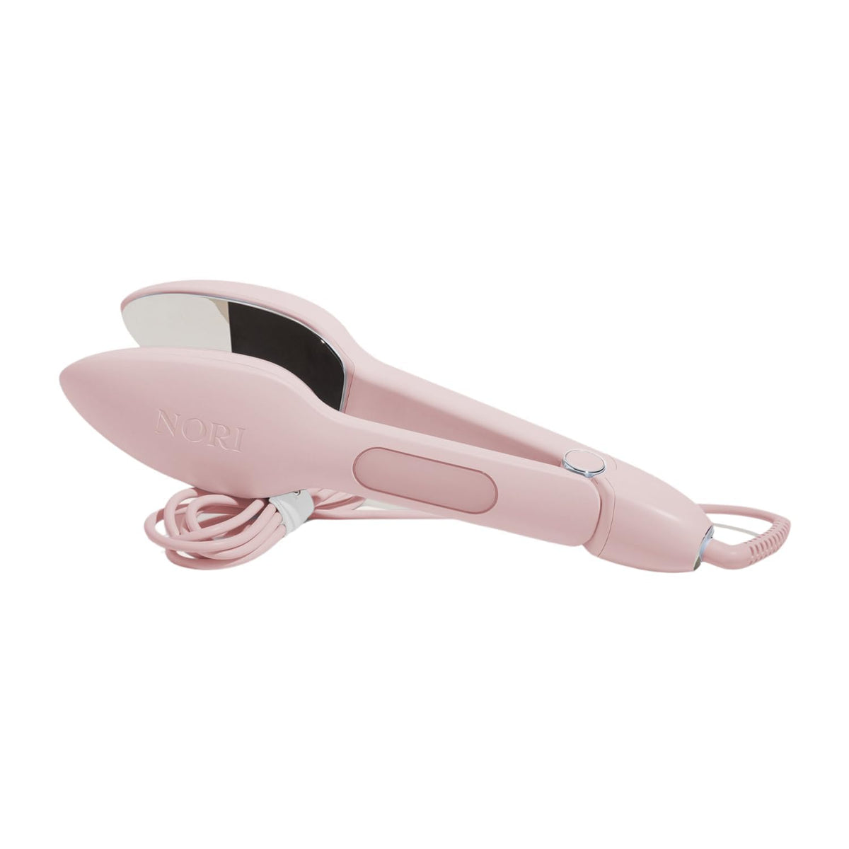 Nori Press pink front view compact travel iron for quick wrinkle care