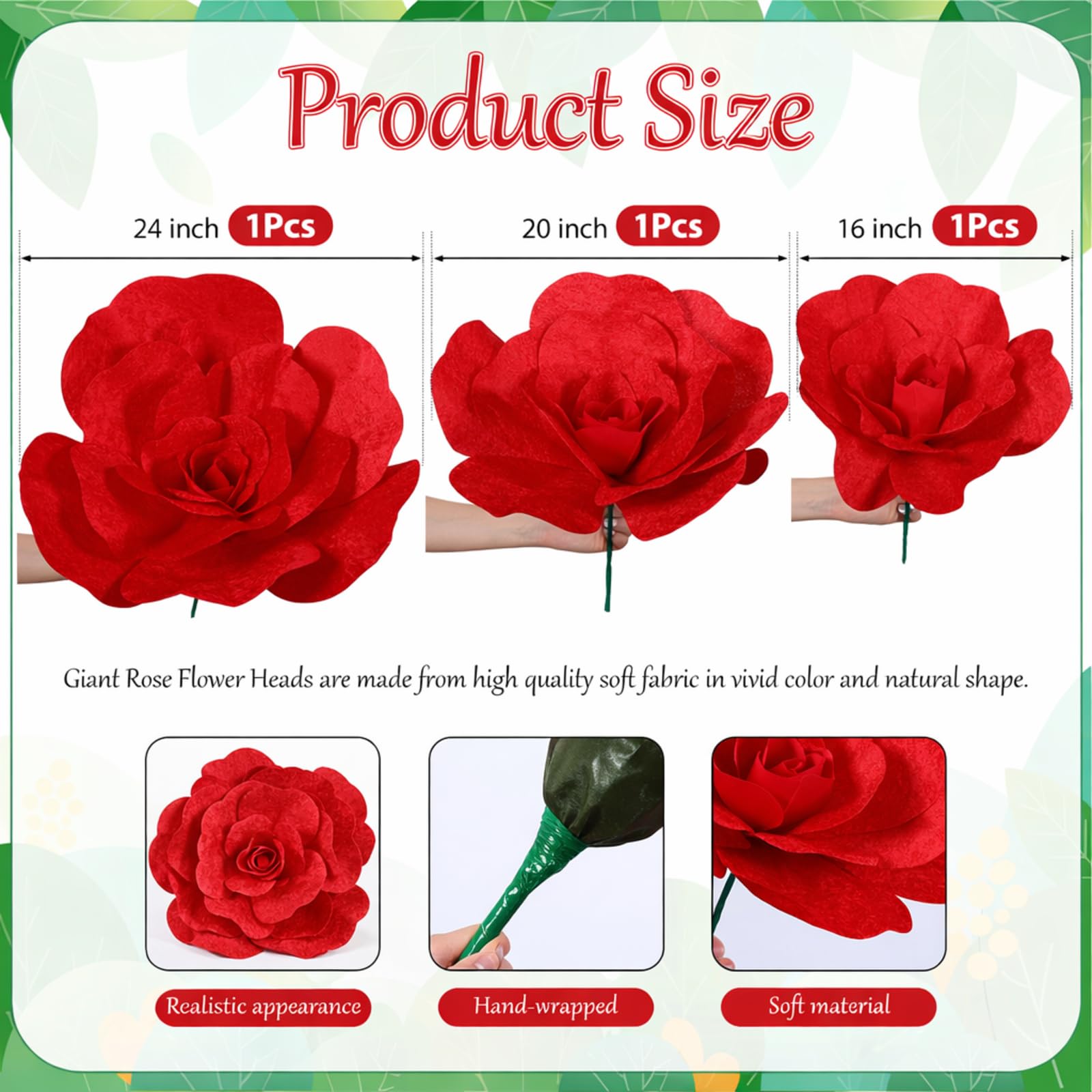 Norme Derby Day 16-inch giant rose with softly curved petals for bold centerpiece