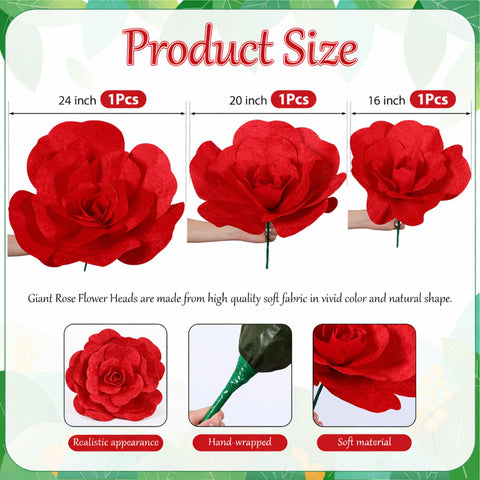 Norme Derby Day 16-inch giant rose with softly curved petals for bold centerpiece