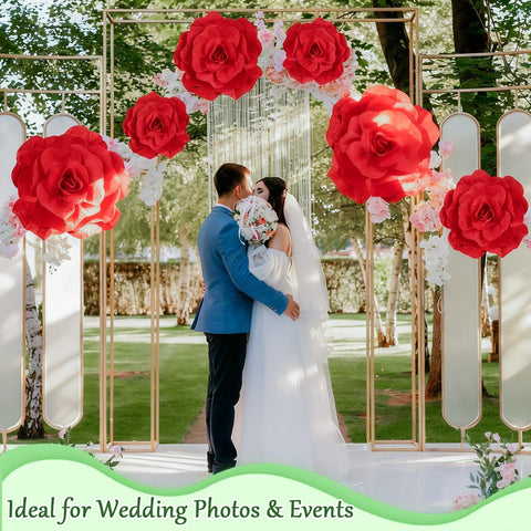 Norme Derby Day wedding decor featuring a giant rose arrangement