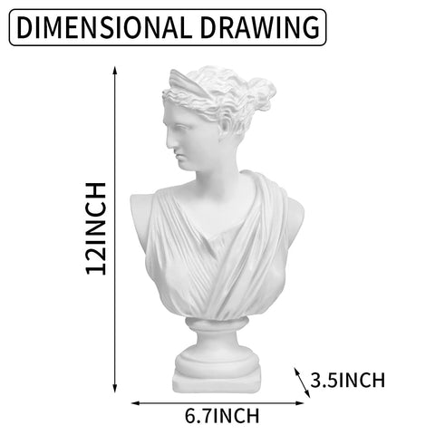 Norrclp Diana statue side profile, elegant accent for shelves.