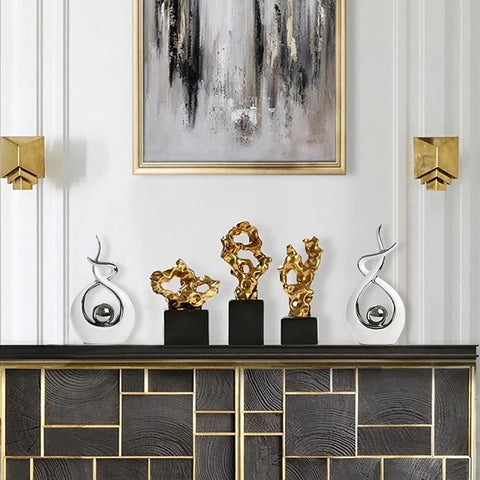 Norrclp fireplace and tv-stand art ceramic adds focal point