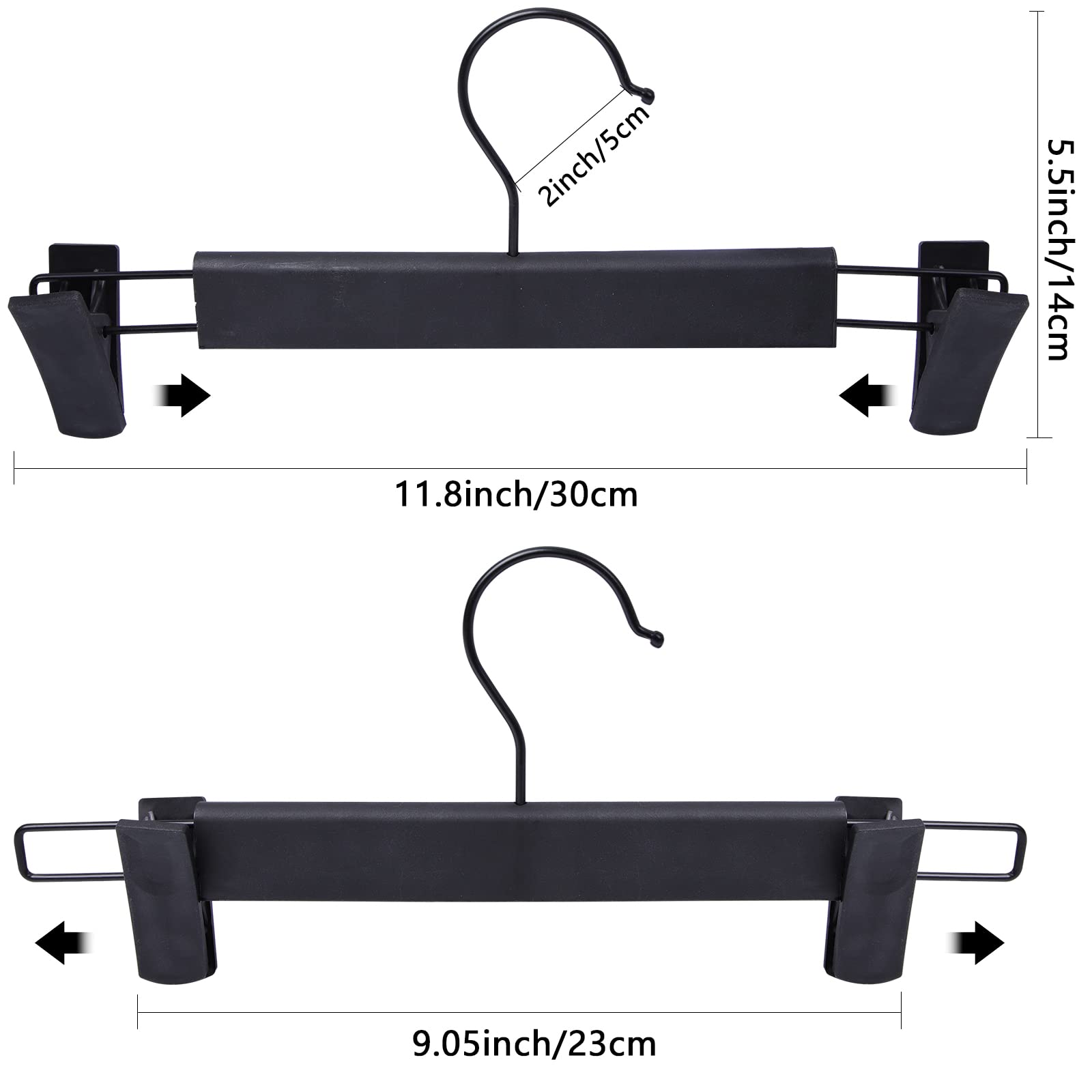 NORTHERN BROTHERS black plastic hangers offer sturdy bulk storage for wardrobes.