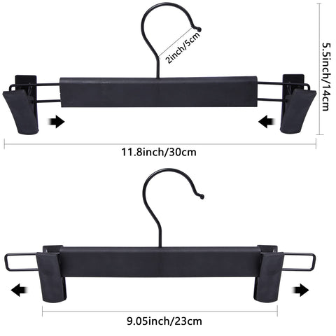 NORTHERN BROTHERS black plastic hangers offer sturdy bulk storage for wardrobes.