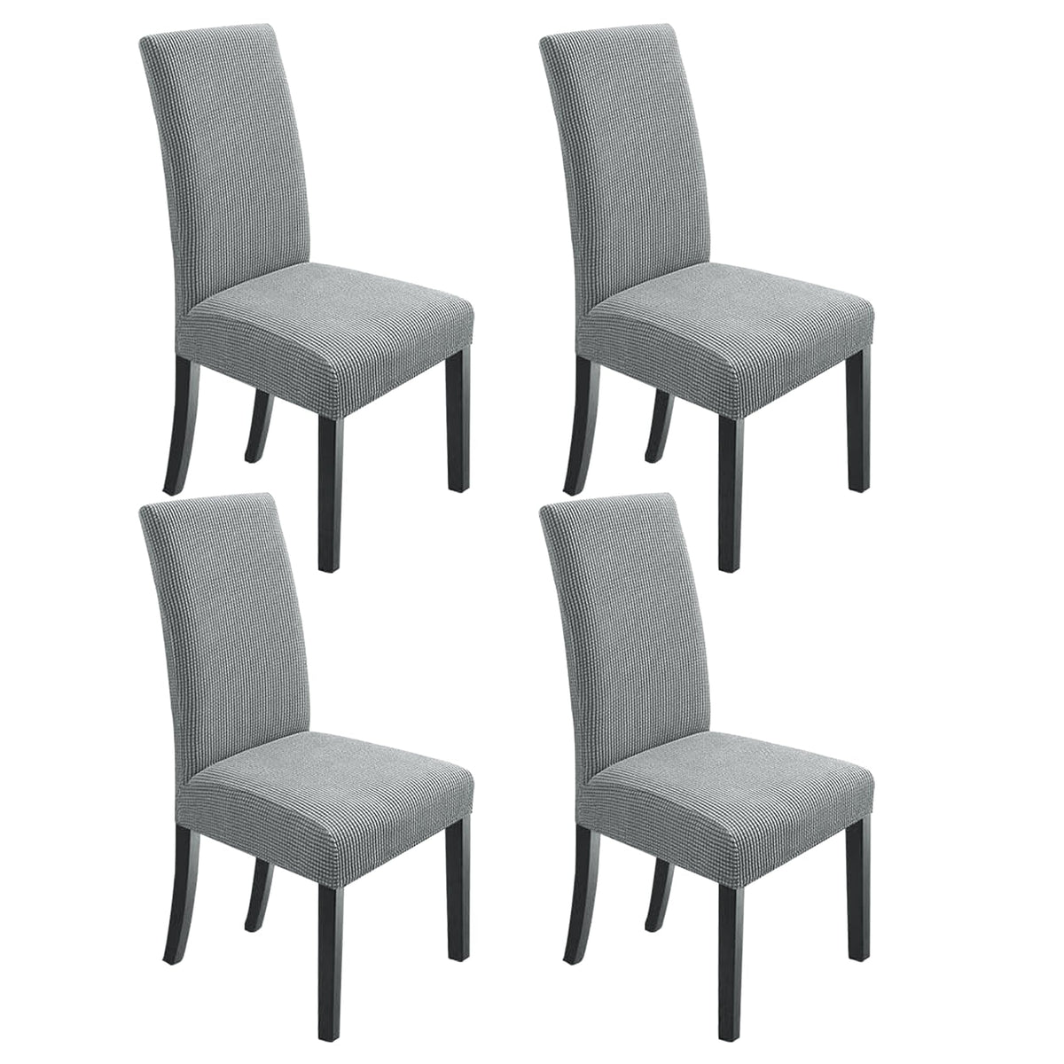 NORTHERN BROTHERS dining chair covers set of 4, front view, ready for updated dining room décor.