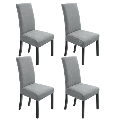 NORTHERN BROTHERS dining chair covers set of 4, front view, ready for updated dining room décor.