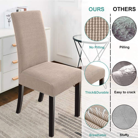 Northern Brothers parson slipcover fits normal and high-back chairs securely.
