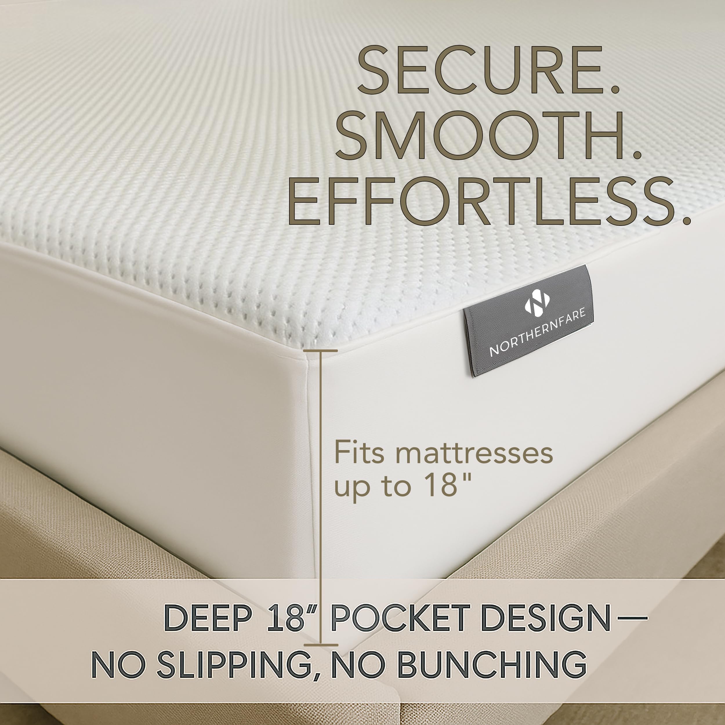 NORTHERNFARE king-size protector hypoallergenic for sensitive skin.