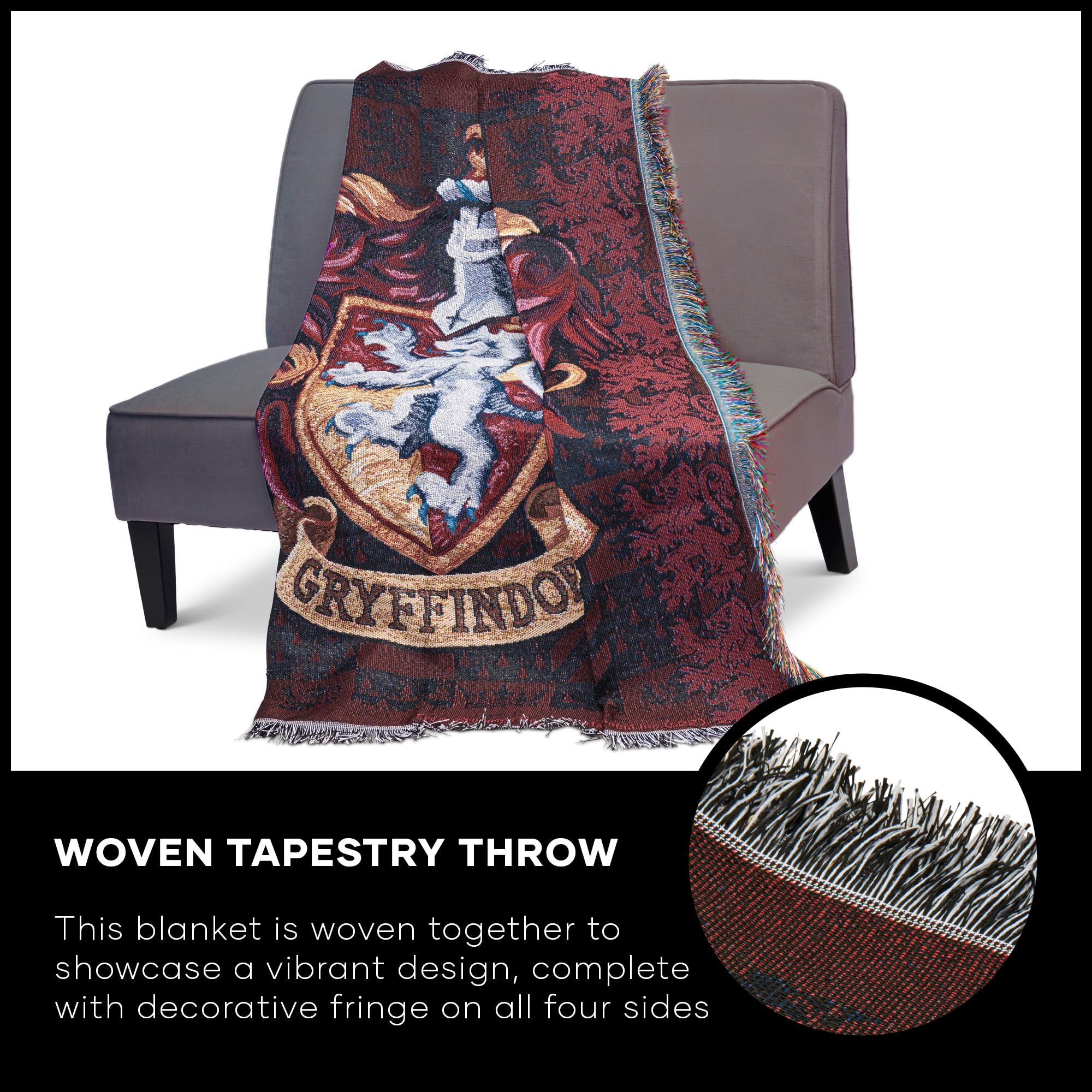 Gift-ready Northwest throw ideal for Harry Potter fans and home décor lovers.