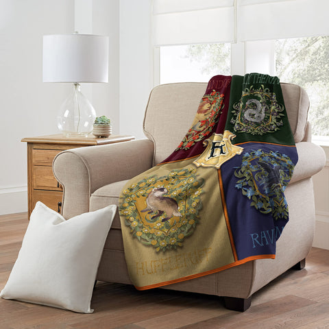 Northwest Harry Potter Botanical Houses throw edge-to-edge graphic brightens any room.