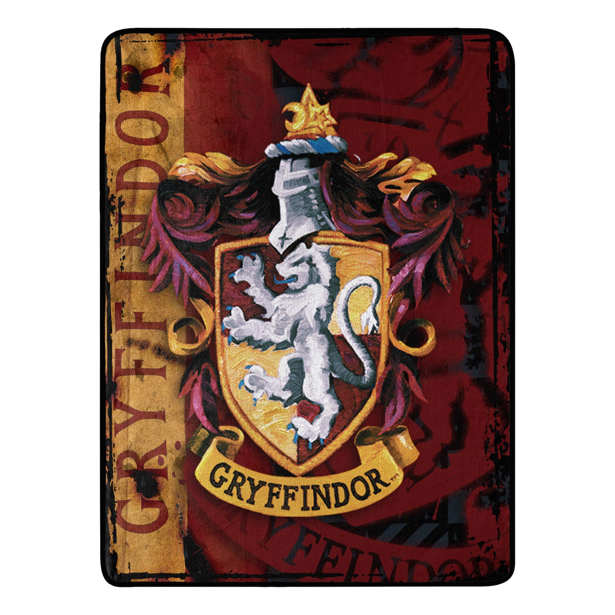 Northwest Harry Potter throw closeup shows plush Battle Flag texture for cozy evenings.