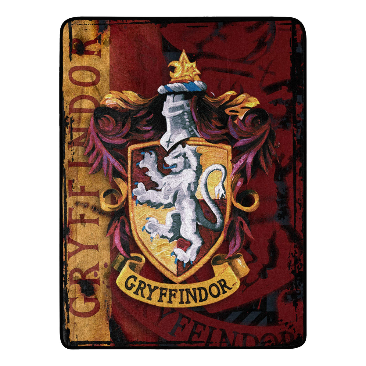Northwest Harry Potter throw closeup shows plush Battle Flag texture for cozy evenings.