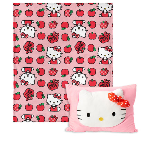 Northwest Hello Kitty Forever Sweet blanket close-up, silky texture for cozy naps