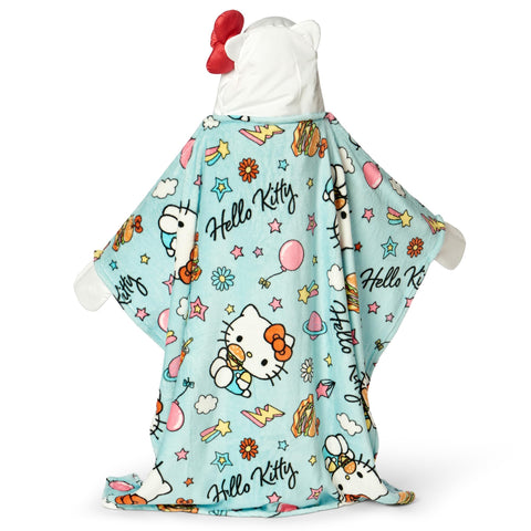 Northwest Hello Kitty hooded throw hood detail highlights 3D sculpted hood warmth