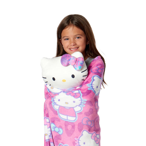 Northwest Hello Kitty hugger pillow adds cuddly support for movie nights.