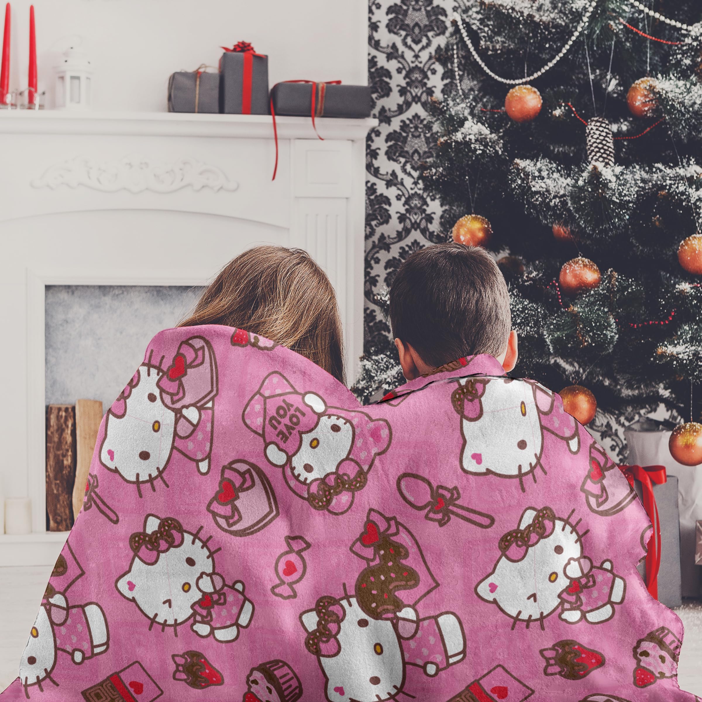 Northwest Hello Kitty silk-touch throw with soft fabric for warm evenings