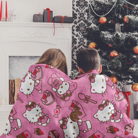 Northwest Hello Kitty silk-touch throw with soft fabric for warm evenings