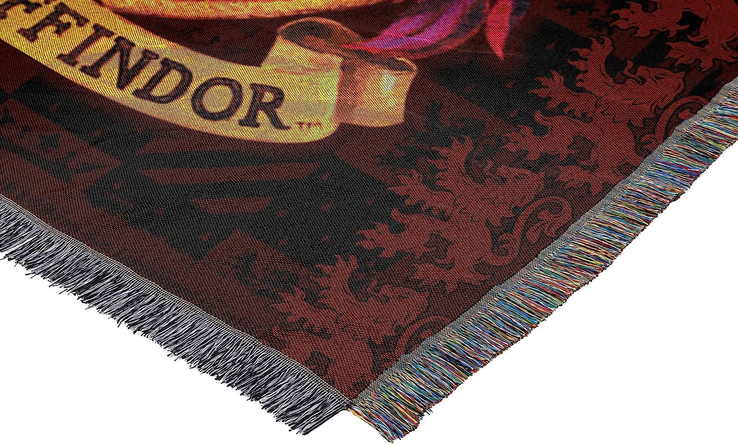 Close-up of weave highlights durable tapestry construction for long-lasting decor.