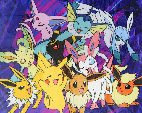 Northwest Eevee Evolutions color background enhances room decor.