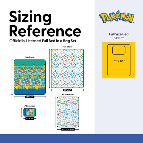 Northwest Pokemon First Starters Flat sheet closeup shows smooth fabric quality