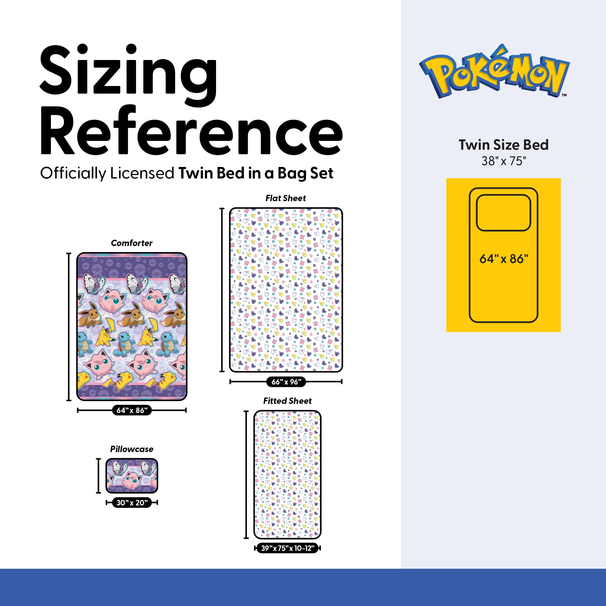 Northwest Pokemon Battle twin bed set coordinated pieces simplify room styling