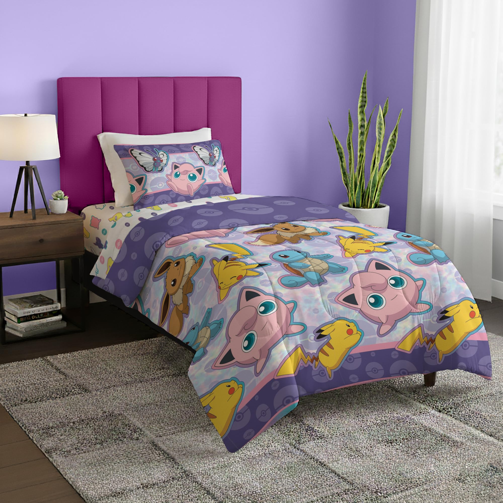 Northwest Pokemon Battle twin set Pikachu illustration brightens kids' room