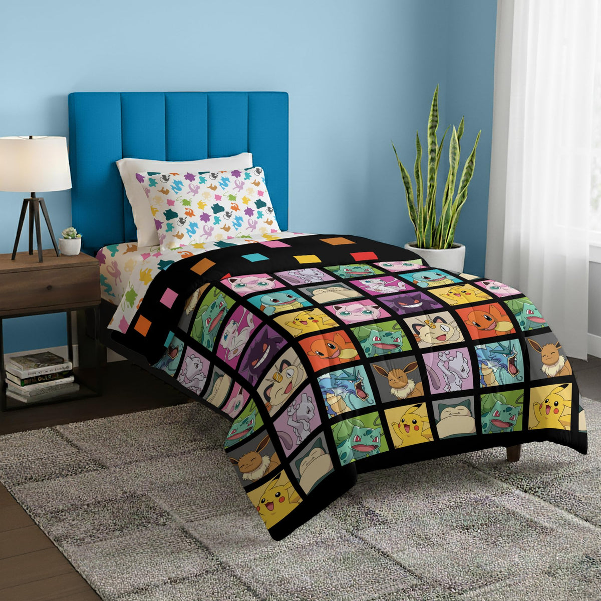 Northwest Pokemon Kanto Favorites comforter pattern for vibrant kids' room decor