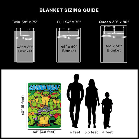 Northwest TMNT decorative throw adds character to bedrooms and game nights