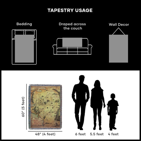 Northwest US-designed tapestry adds durable décor to any room.
