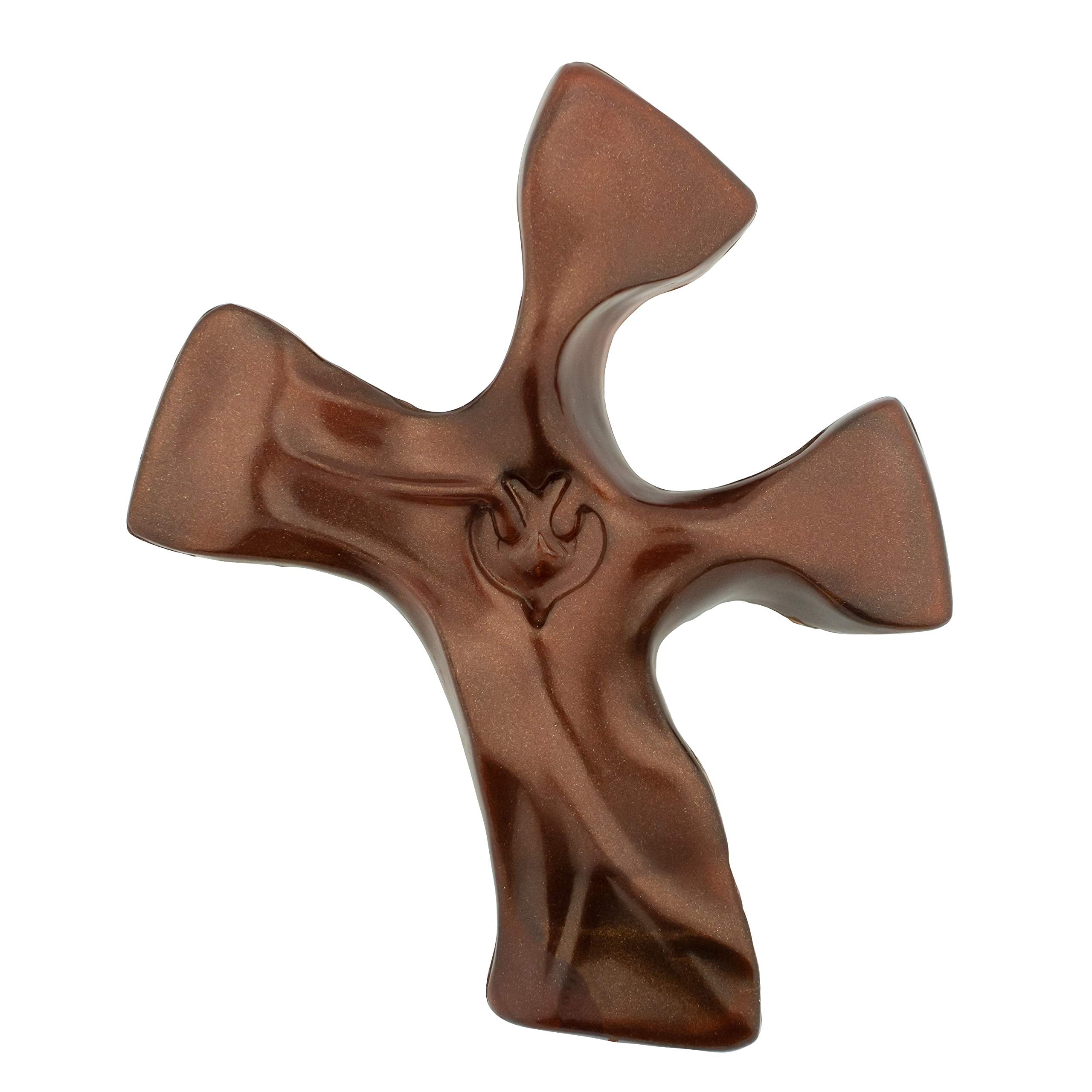 Not So Plain Jane Clinging Cross mahogany in hand for a comforting faith reminder
